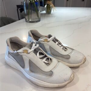 Prada Americas Cup white leather US13 UK12